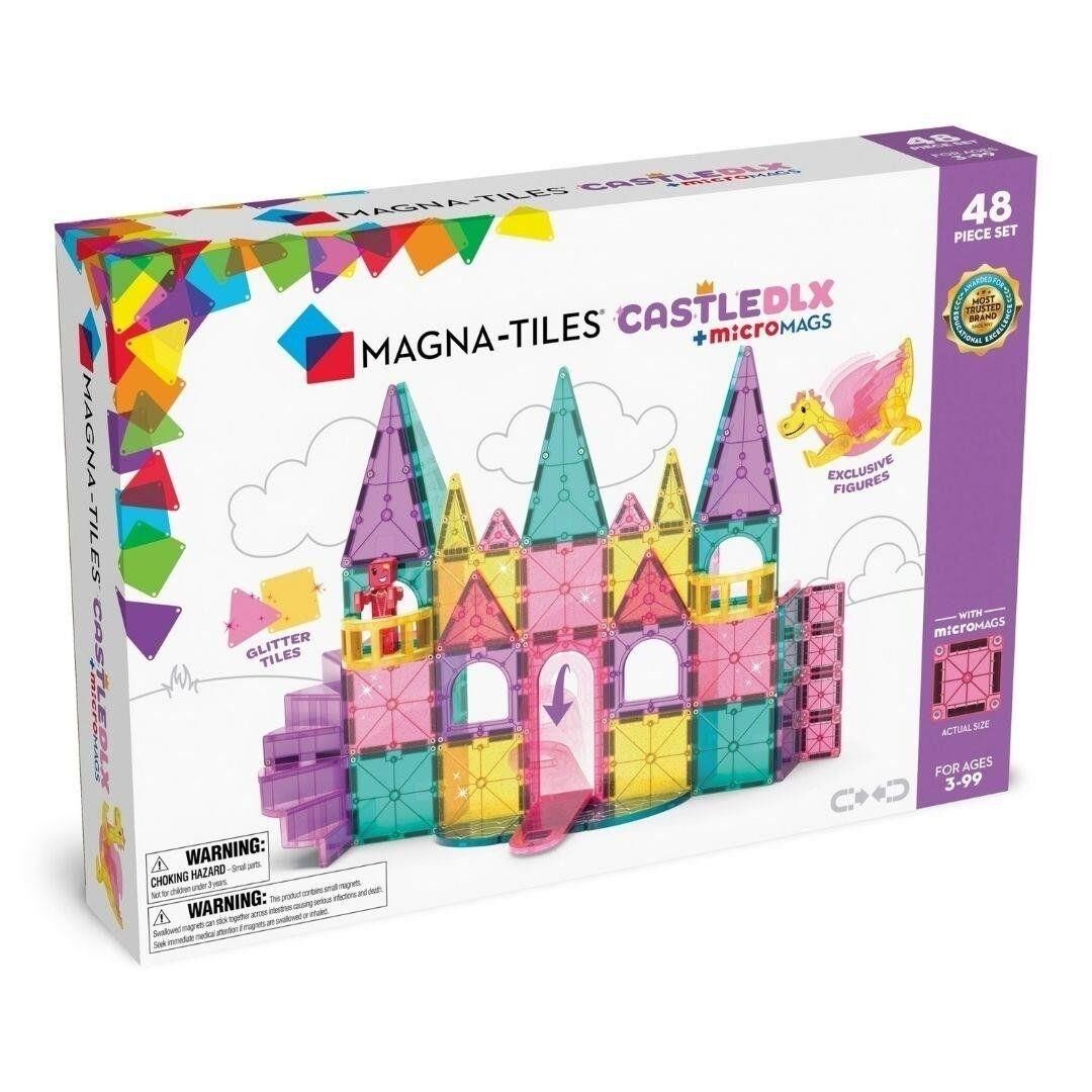 MAGNA-TILES® - CASTLE DLX + MİCROMAGS - PRENSES ŞATOSU - 48 PARÇA
