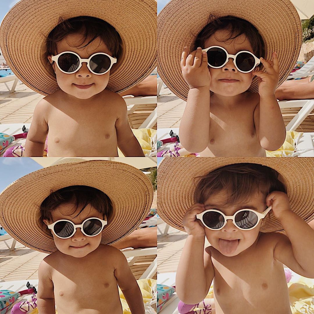 Izipizi - Sun Kids Plus #D Milk | Süt Beyazı Çocuk Güneş Gözlüğü (3–5 Yaş)