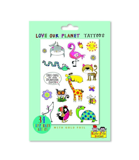 Rachel Ellen Temporary Tattoos – Love Our Planet