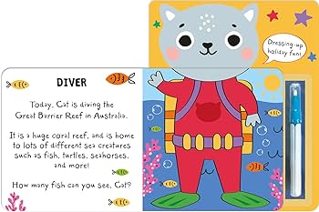 What Will You Wear – Cat | Magic Water Painting Book