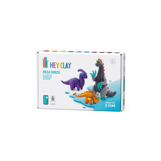 Hey Clay – Hava ile Kuruyan Kil (6’lı Kutu) – Mega Dinozorlar (Ankylosaurus, Parasaurolophus, Therizinosaurus)
