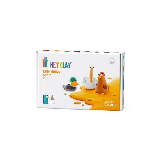 Hey Clay – Hava ile Kuruyan Kil (6’lı Kutu) – Çiftlik Kuşları (Ördek, Kaz, Tavuk)