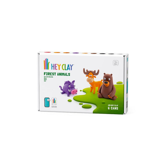 Hey Clay – Hava ile Kuruyan Kil (6’lı Kutu) – Orman Hayvanları (Ayı, Geyik, Yaban Domuzu)