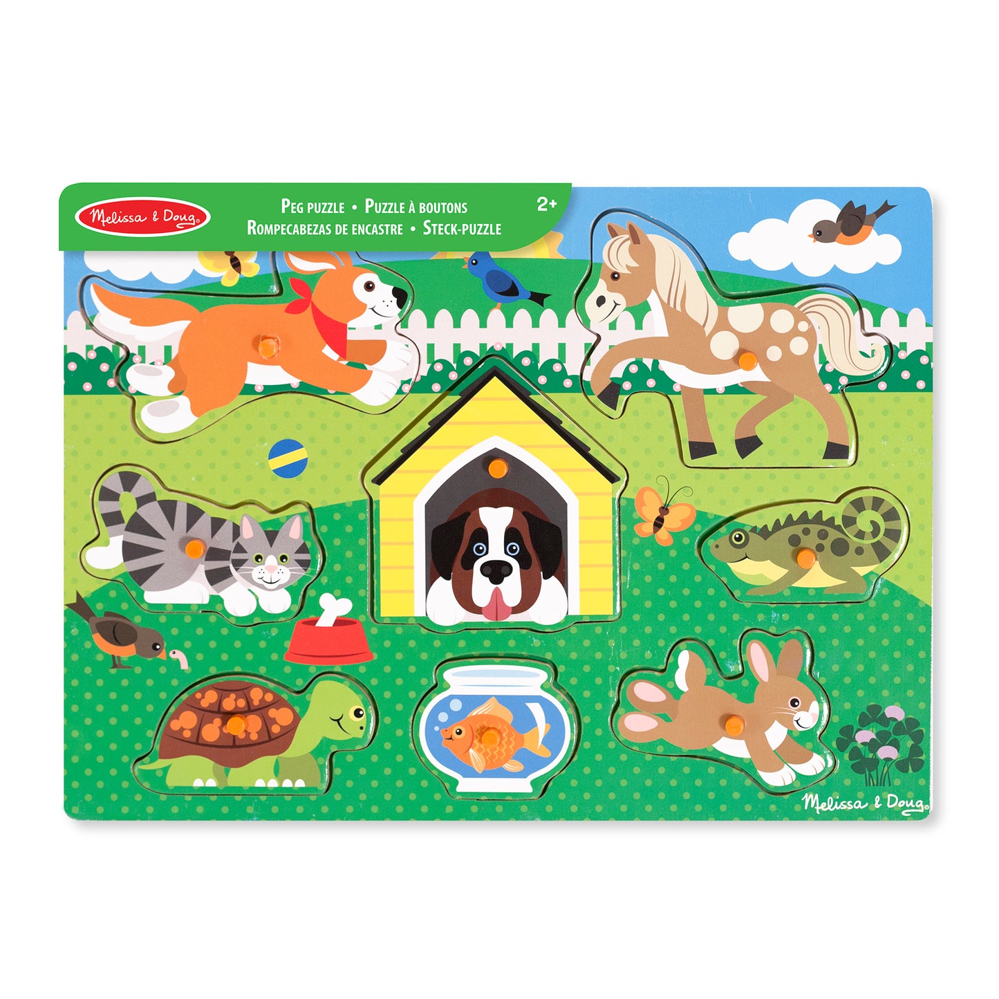 Melissa &amp; Doug Ahşap Tutmalı Yapboz – Evcil Hayvanlar