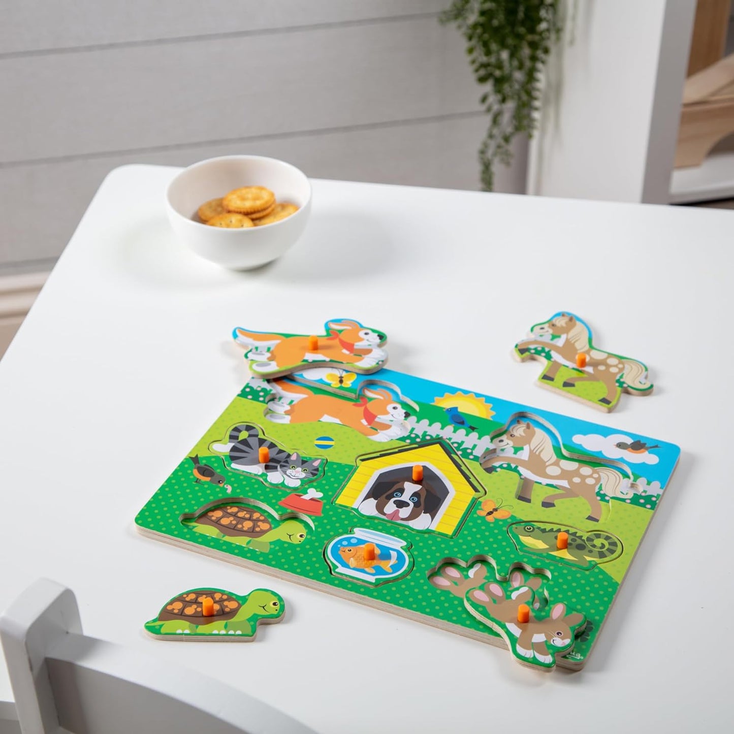 Melissa &amp; Doug Ahşap Tutmalı Yapboz – Evcil Hayvanlar