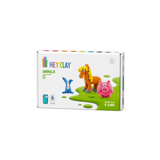 Hey Clay – Hava ile Kuruyan Kil (6’lı Kutu) – Hayvanlar (Domuzcuk, At, Tavşan)