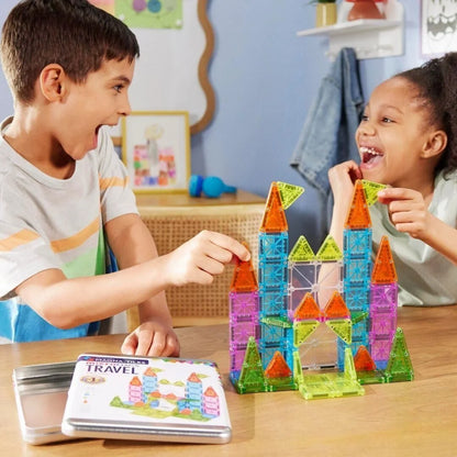 Magna-Tiles - Travel Set 55 Parça | Açık Uçlu Mıknatıslı Oyun Seti