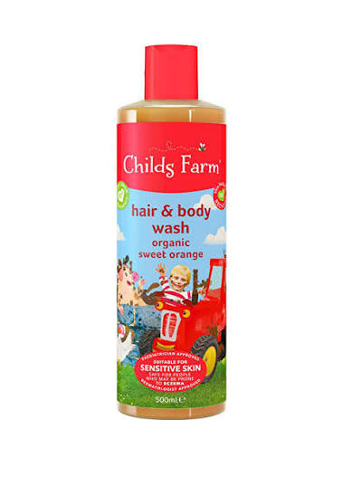 Childs Farm – Organik Tatlı Portakal Özlü Çocuk Şampuanı (Saç & Vücut, 500 ml)