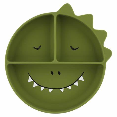 Trixie – Silicone Divided Suction Plate, Renk: Mr. Dino