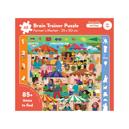 Moritoys – Brain Trainer Puzzle: Farmer’s Market (48 Parça)