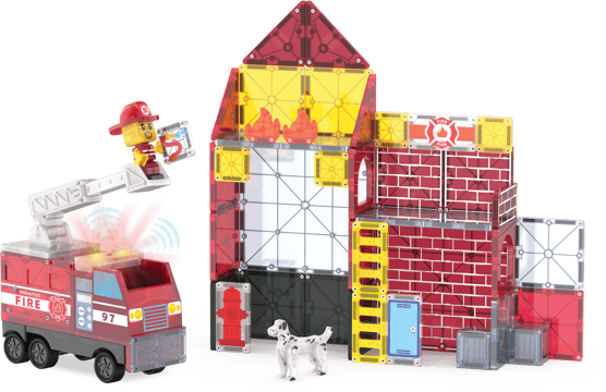 Magna-Tiles - Fire Station Set 50 Parça