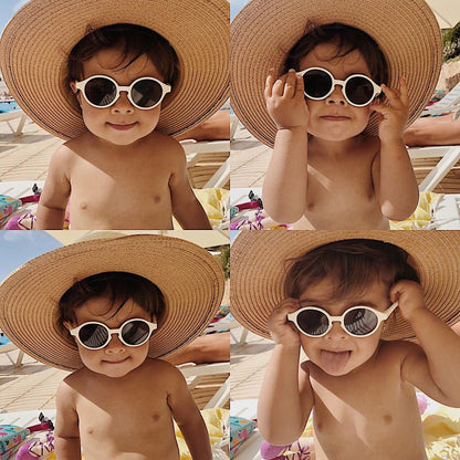 Izipizi - Sun Kids Plus #D Milk | Süt Beyazı Çocuk Güneş Gözlüğü (3–5 Yaş)