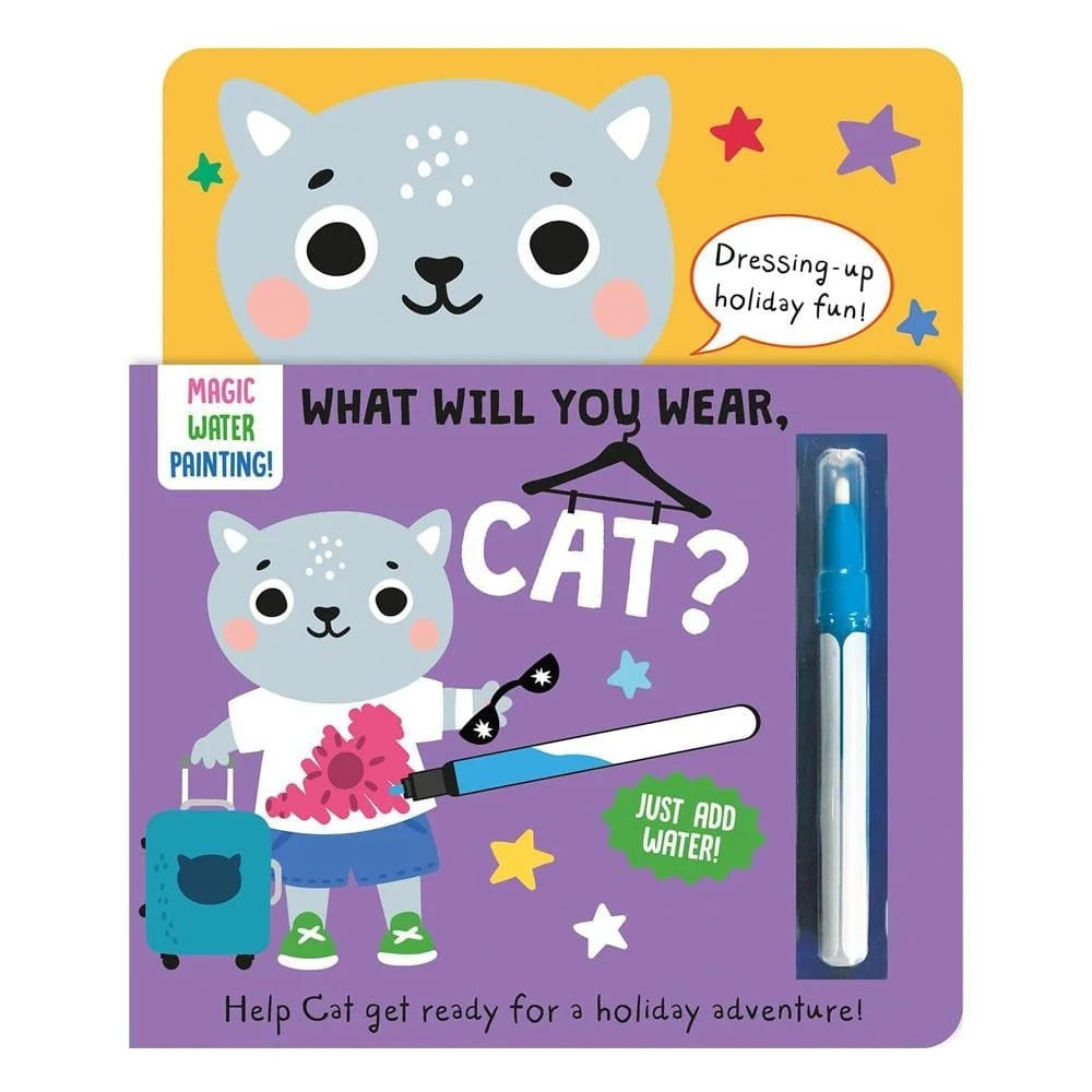 What Will You Wear – Cat | Magic Water Painting Book